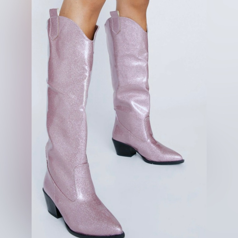 Patent Glitter Western Boots